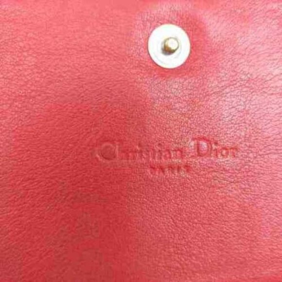 DIOR Trotter Print Red Embossed Patent Clutch - Picture 4 of 8